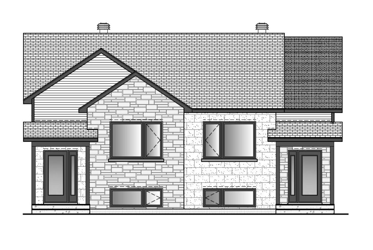 Plan d'une maison jumelé à Drummondville