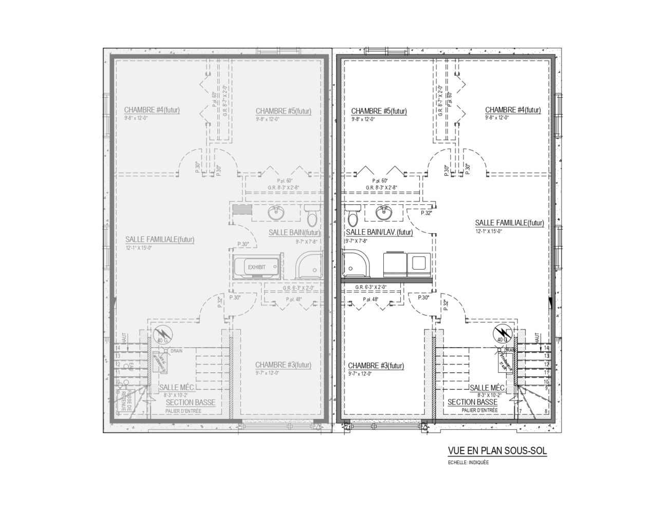 Plan de maison jumelé à vendre à Drummondville